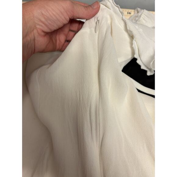 Reformation Cream Baby Doll Blouse Lace Detail 4P - Picture 6 of 6